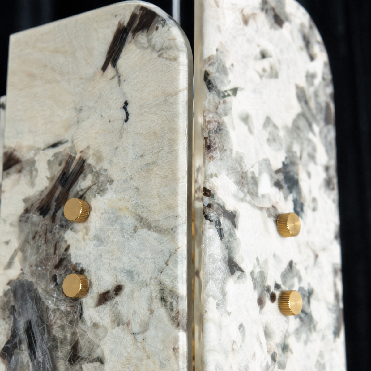 Modern Pendant Light Stone Panel Metal W5.9" for Kitchen Dining Room