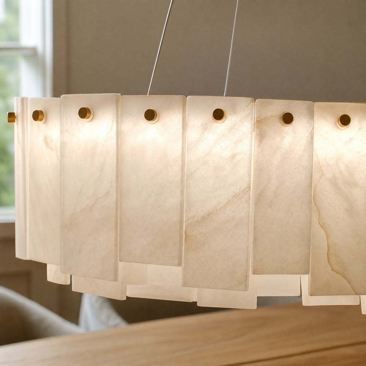 Modern Rectangular Layered Pendant Chandelier