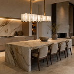 Modern Rectangular Linear Pendant Chandelier