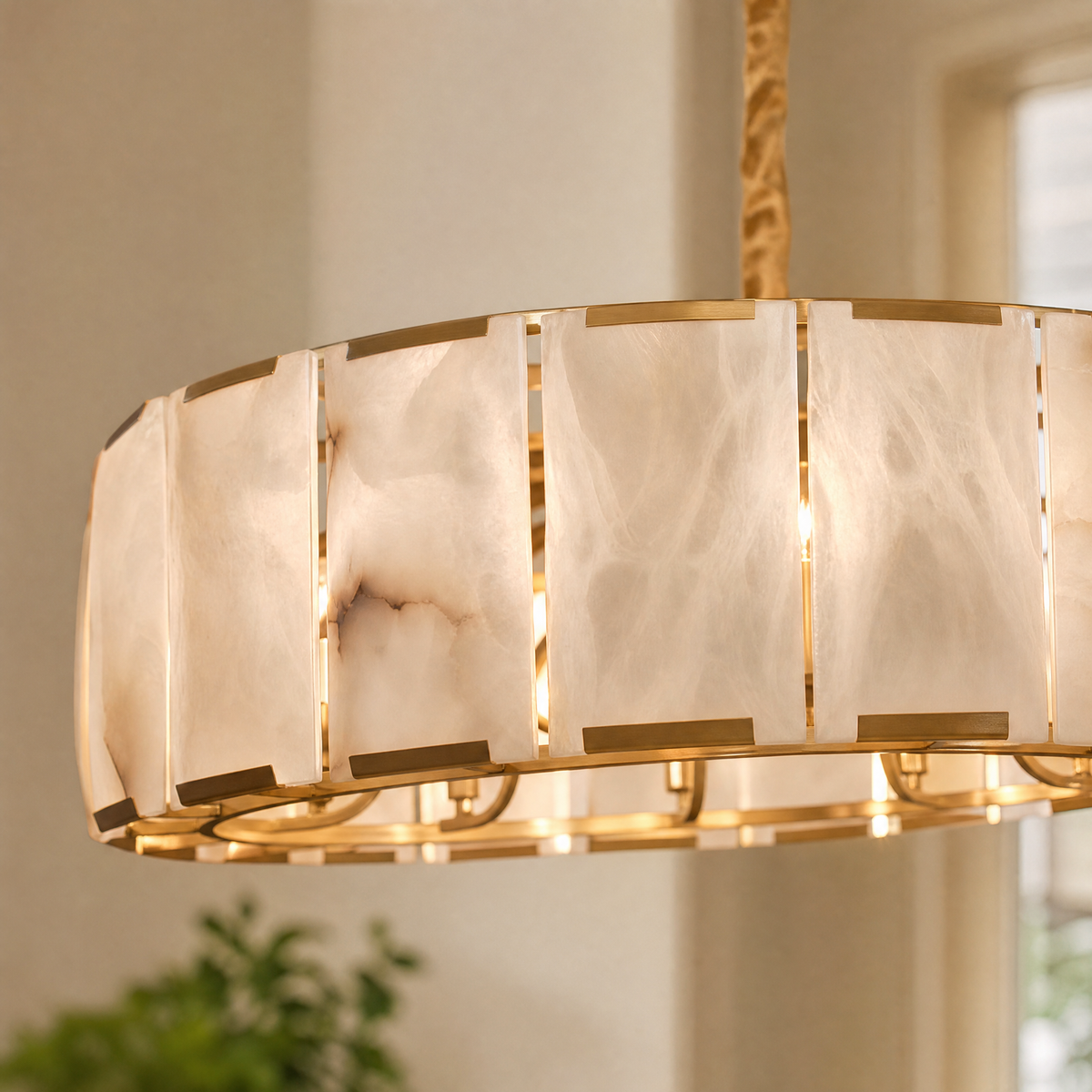 Modern Round Drum Pendant Chandelier