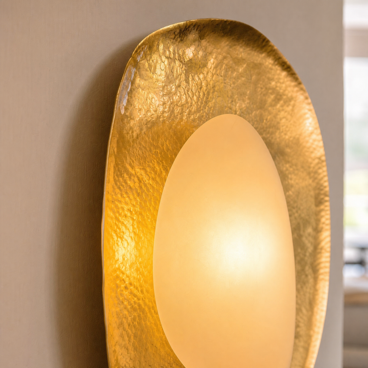 Modern Sculptural Gold Wall Sconce