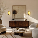 Modern Sculptural Gold Wall Sconce