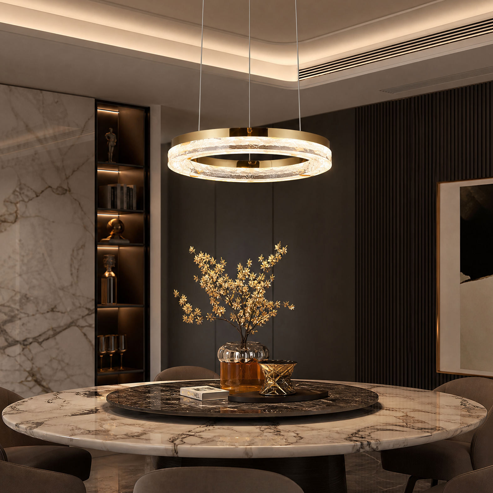 Modern Sculptural Pendant Light