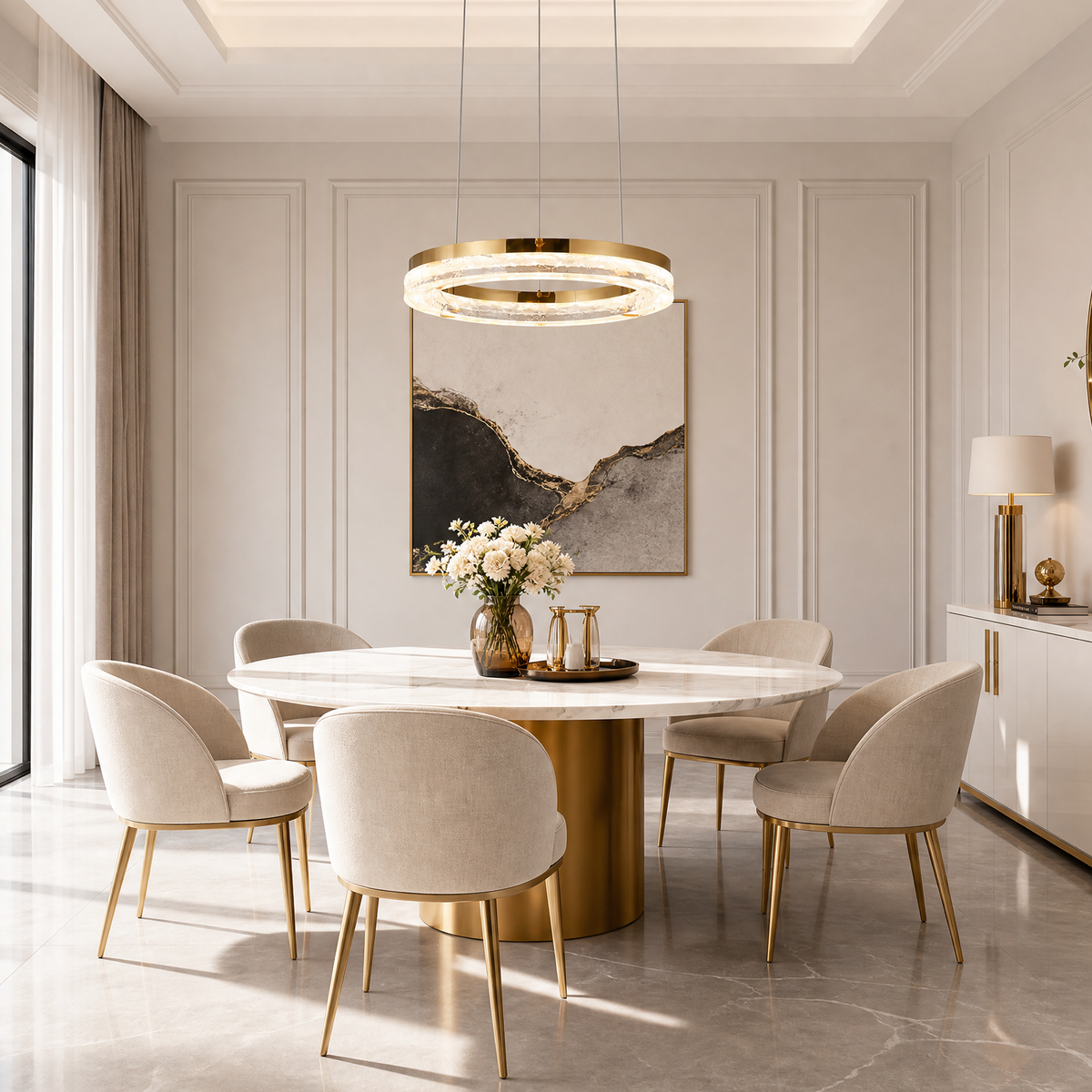 Modern Sculptural Pendant Light