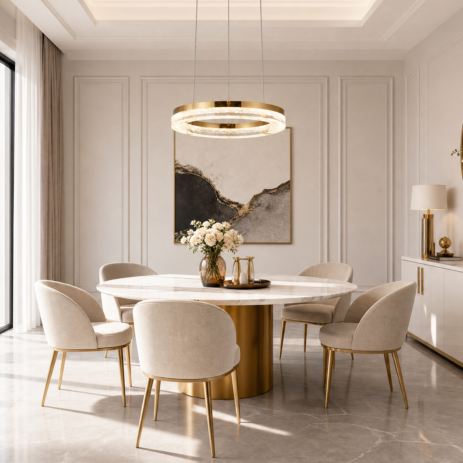Modern Sculptural Pendant Light