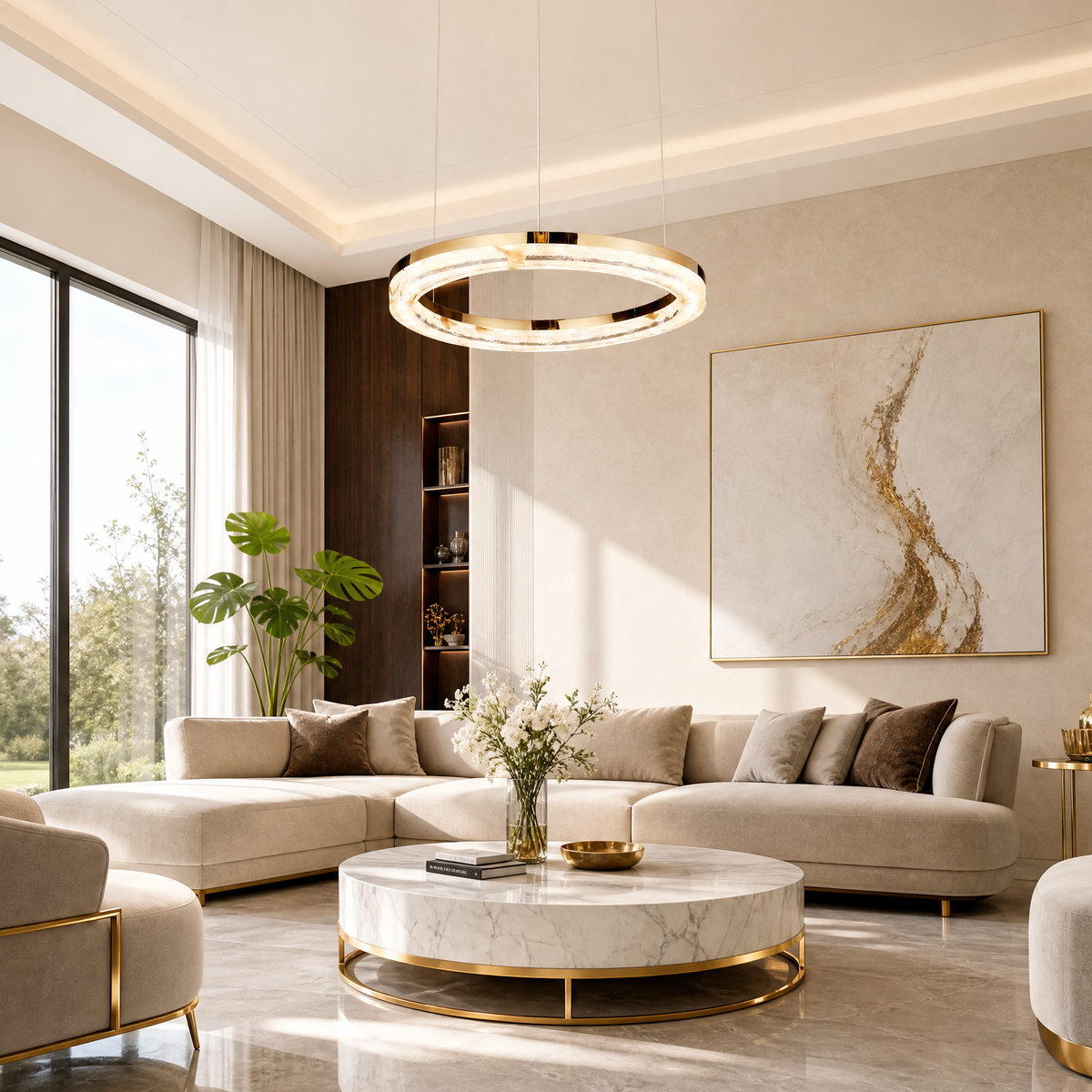 Modern Sculptural Pendant Light