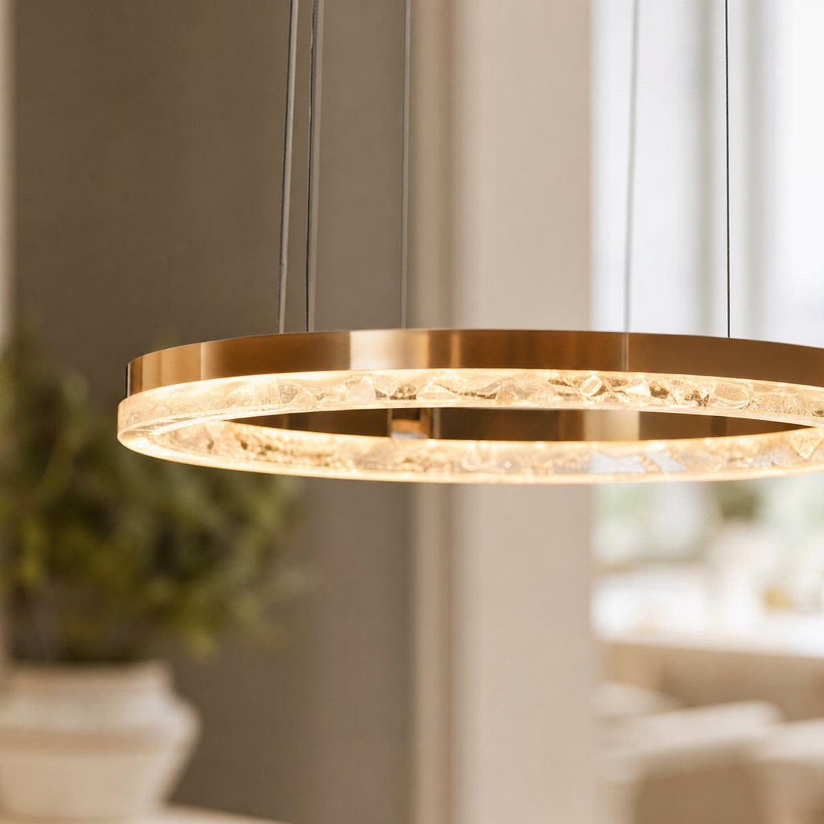 Modern Sculptural Ring Chandelier