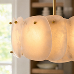 Modern Spanish Alabaster Rectangular Chandelier