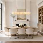 Modern Spanish Alabaster Rectangular Chandelier