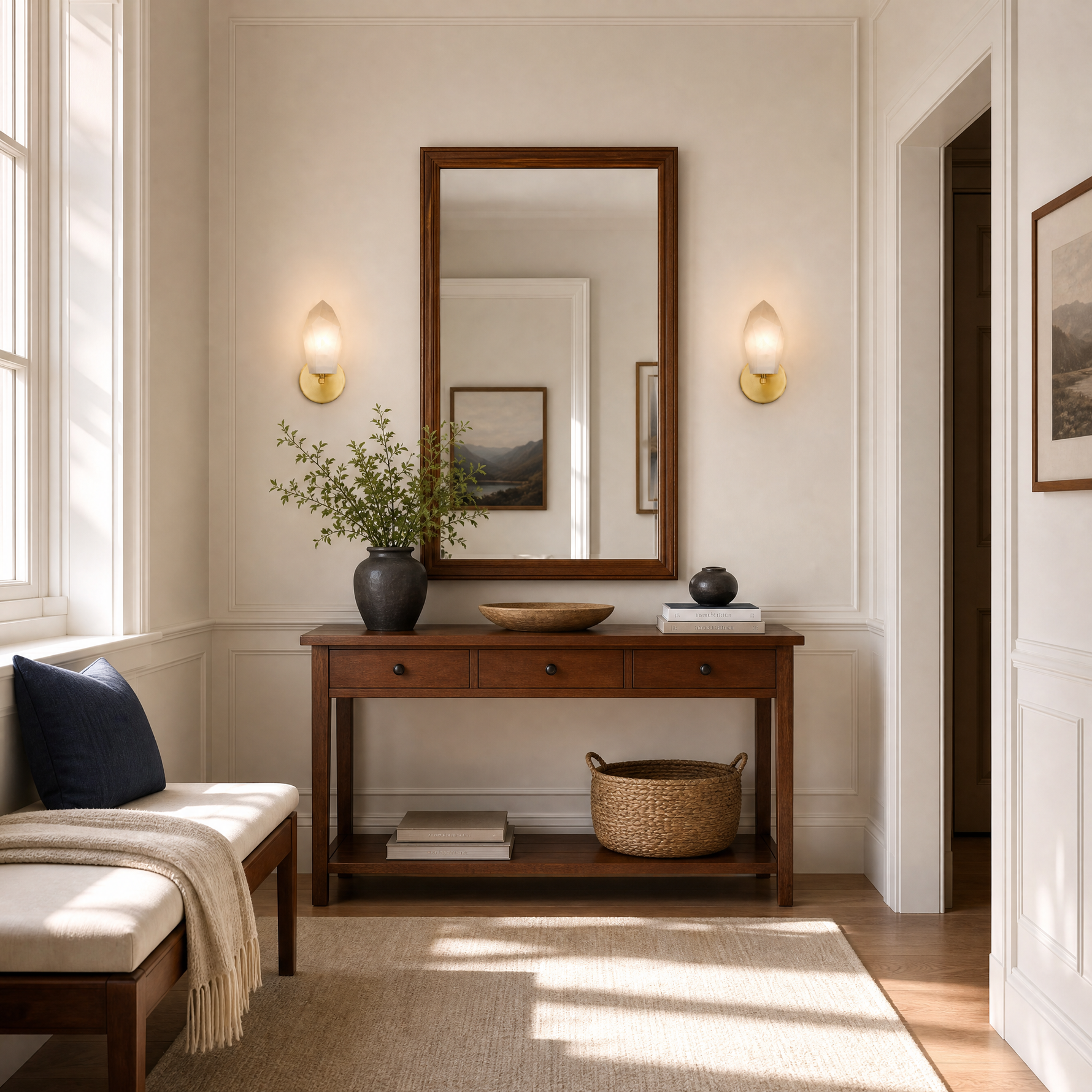 Modern Spanish Alabaster Wall Sconces (Set of 2)