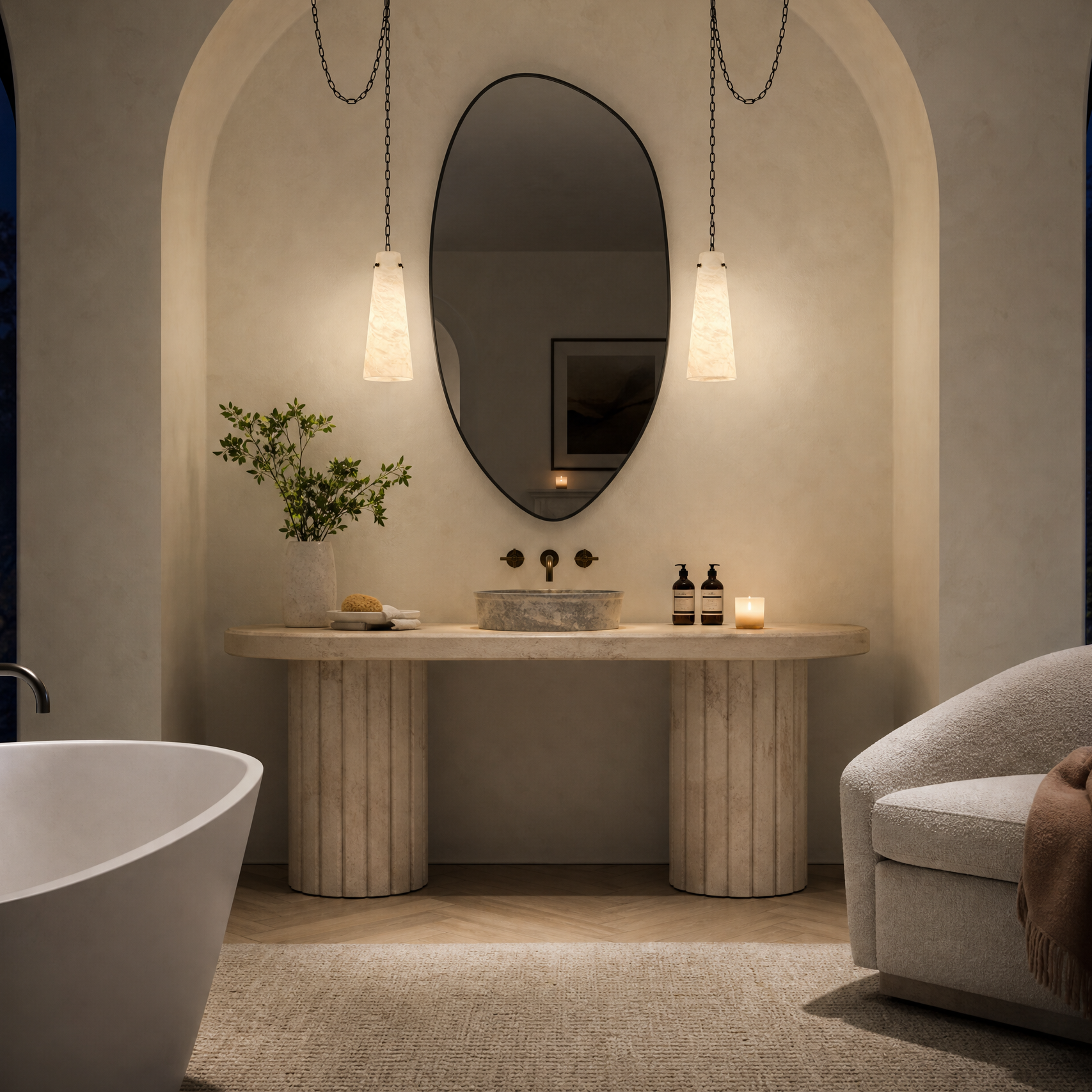 Modern Tapered Pendant Wall Light