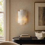 Modern Wall Sconce Green Natural Stone Gold Metal W11.8" for Hallway Bedroom