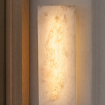 Modern Wall Sconce Natural Onyx Stone Gold Metal for Hallway Bedroom