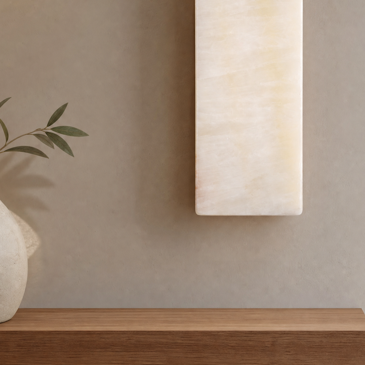 Modern Wall Sconce Natural Onyx Stone Gold Metal for Hallway Bedroom