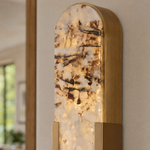 Modern Wall Sconce Natural Stone Gold H19.7" for Hallway Bedroom