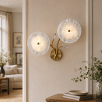 Modern Wall Sconce Natural Stone Metal W16.5" for Hallway Bedroom