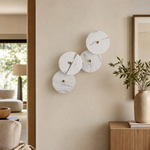 Modern Wall Sconce Natural Stone Metal W21.7" for Hallway Bedroom