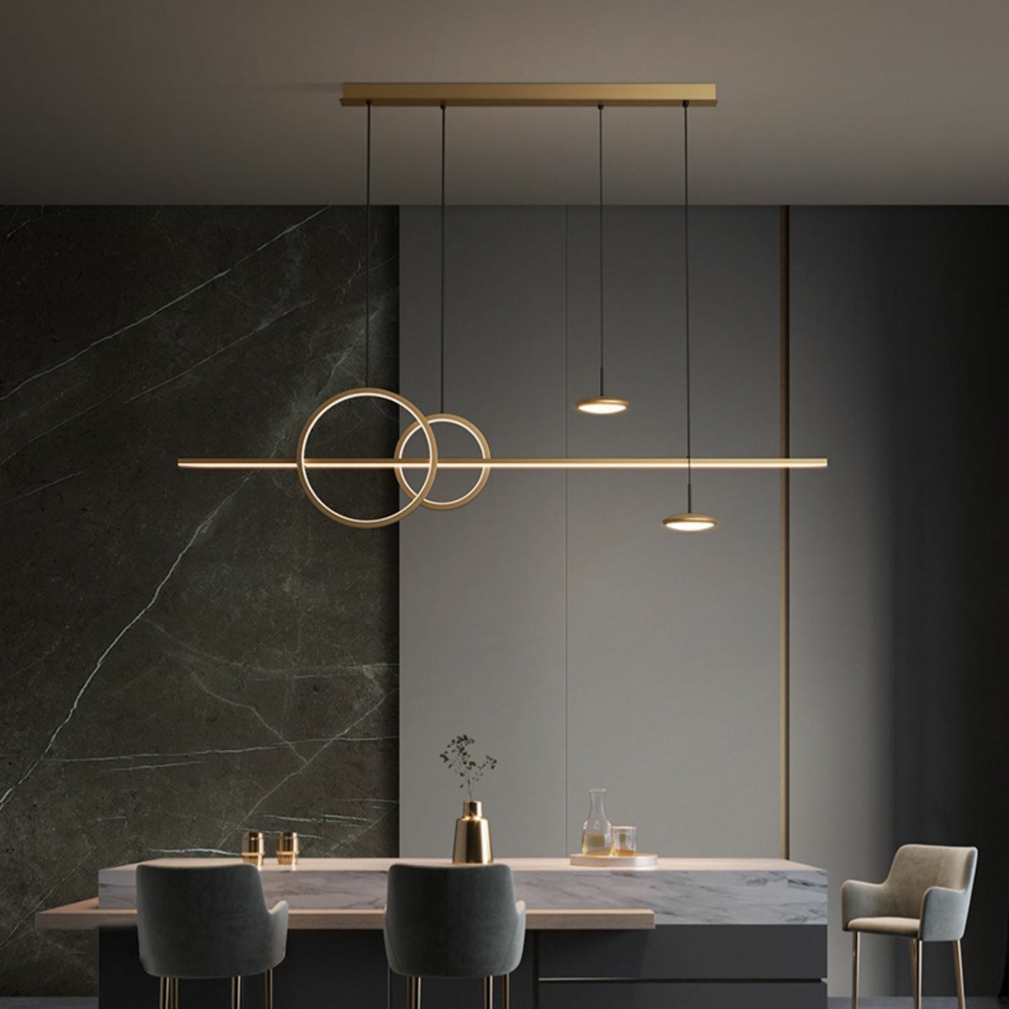 Modern Geometric Shape Chandelier - YIOSI