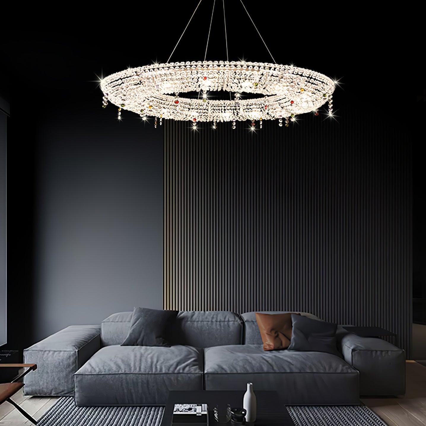 Modern Round Crystal Chandelier - YIOSI