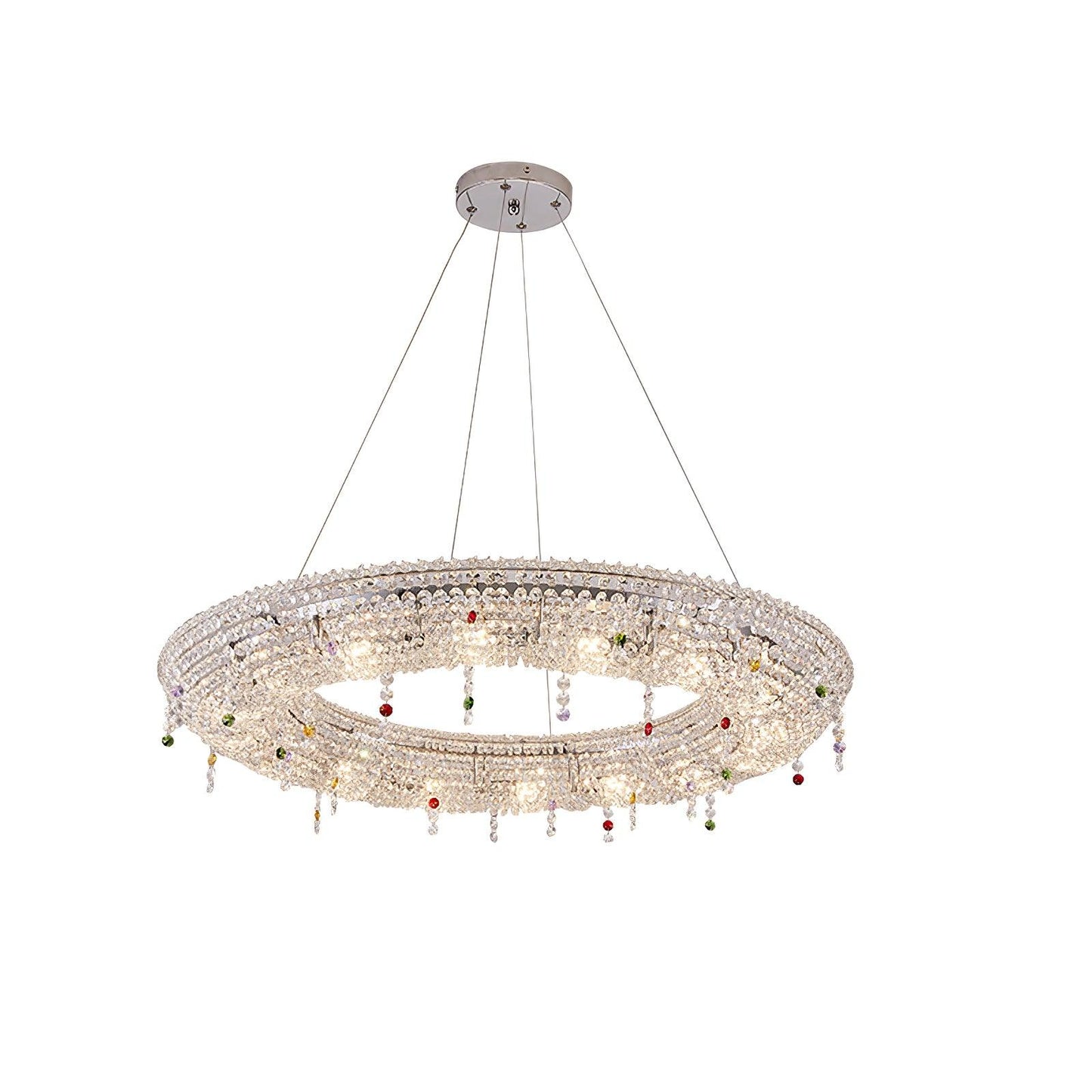 Modern Round Crystal Chandelier - YIOSI