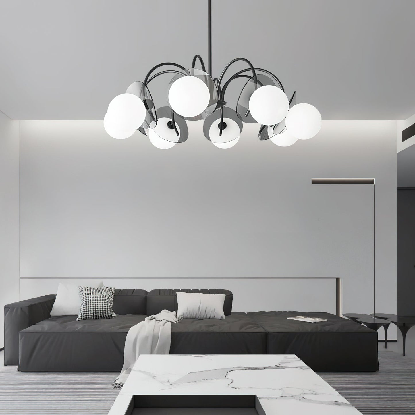 Molecular Spherical Glass Chandelier - YIOSI