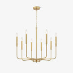 Monroe Polished Gold Modern Chandelier with Brass or Black Finish