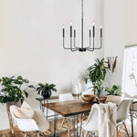 Monroe Polished Gold Modern Chandelier with Brass or Black Finish