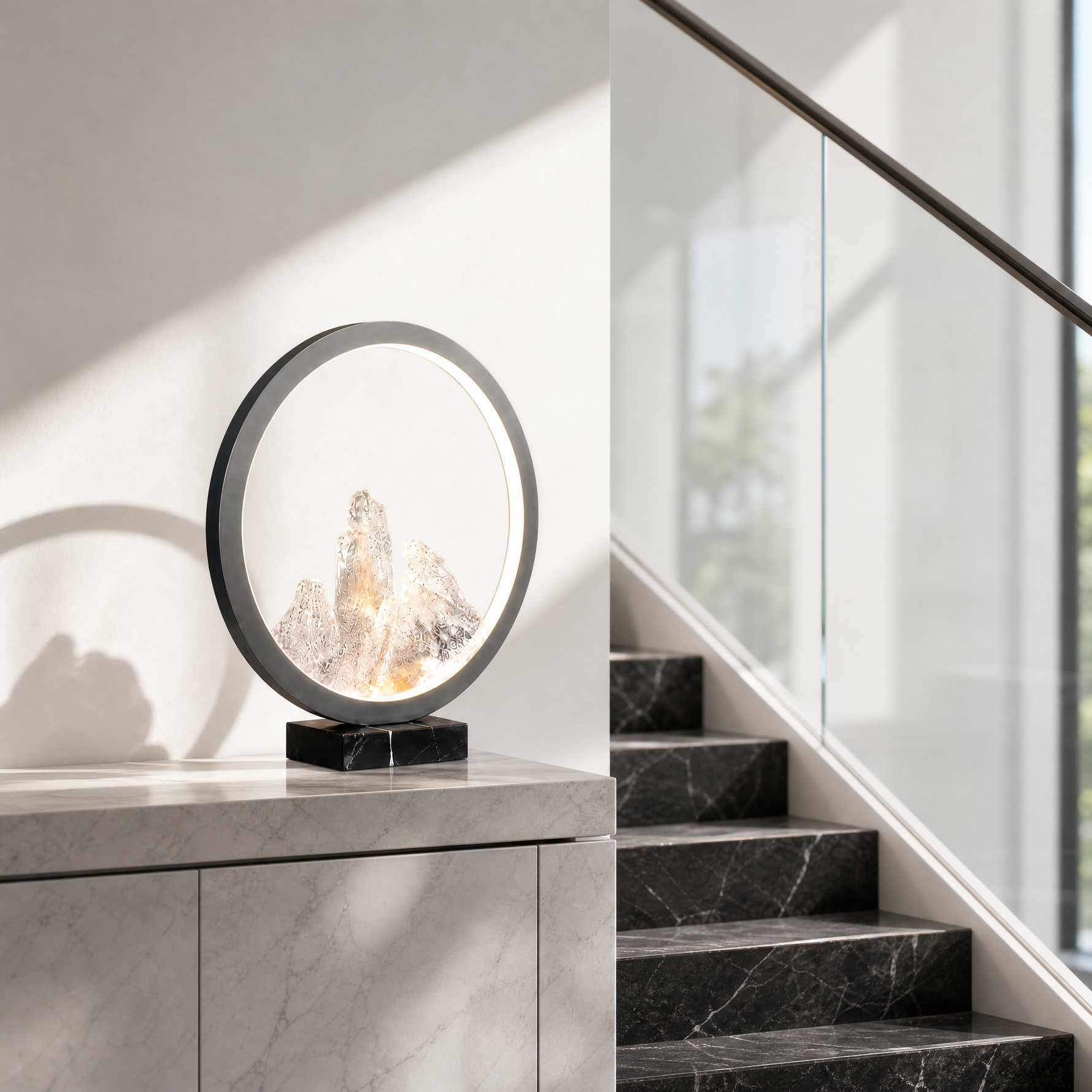 Moonlit Realm Modern Crystal Table Lamp