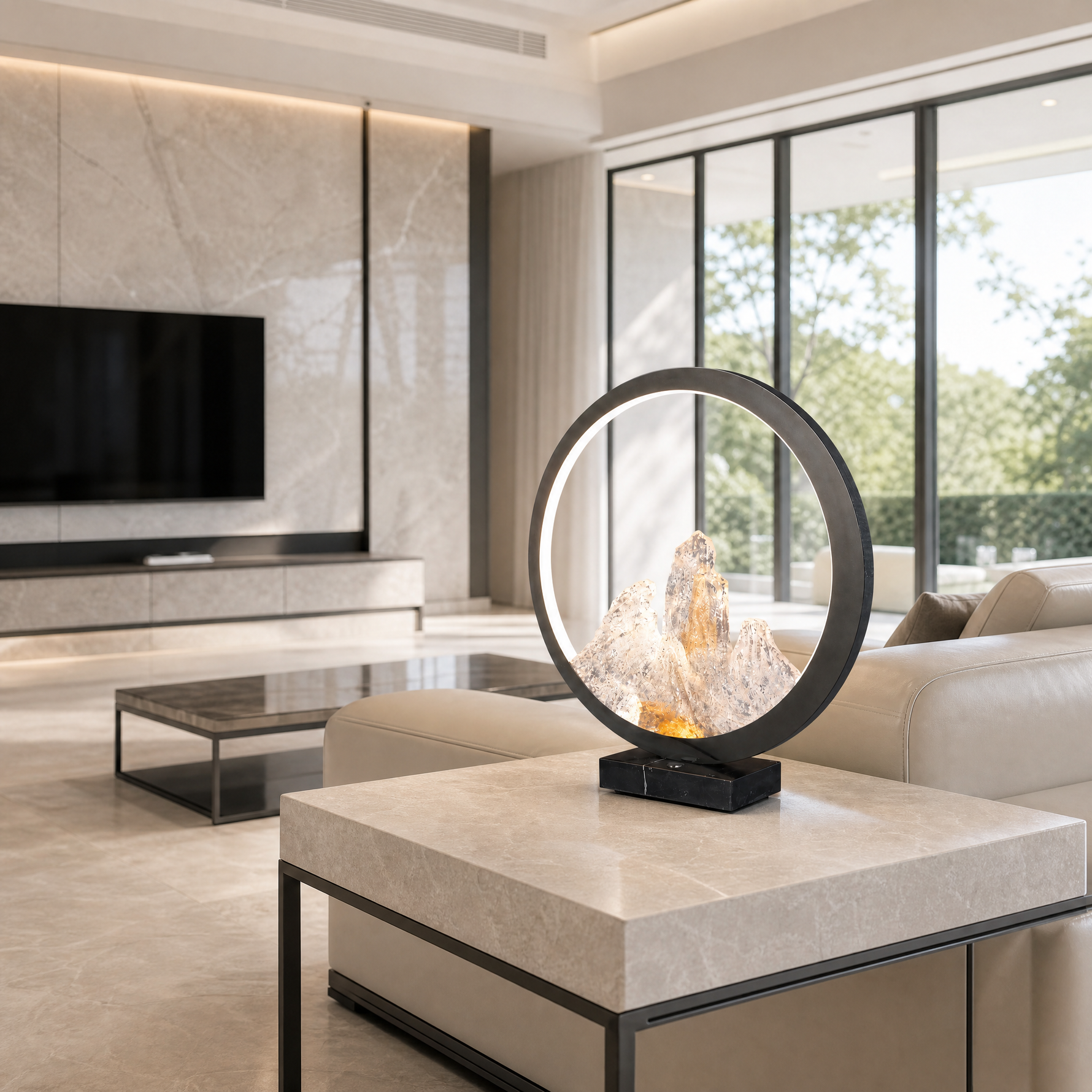 Moonlit Realm Modern Crystal Table Lamp
