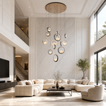 Moonlit Realm Modern Multi-Tier Cluster Chandelier