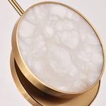 Luxurious Brass & Alabaster Moonshade Pendant Light – 8.7" Diameter