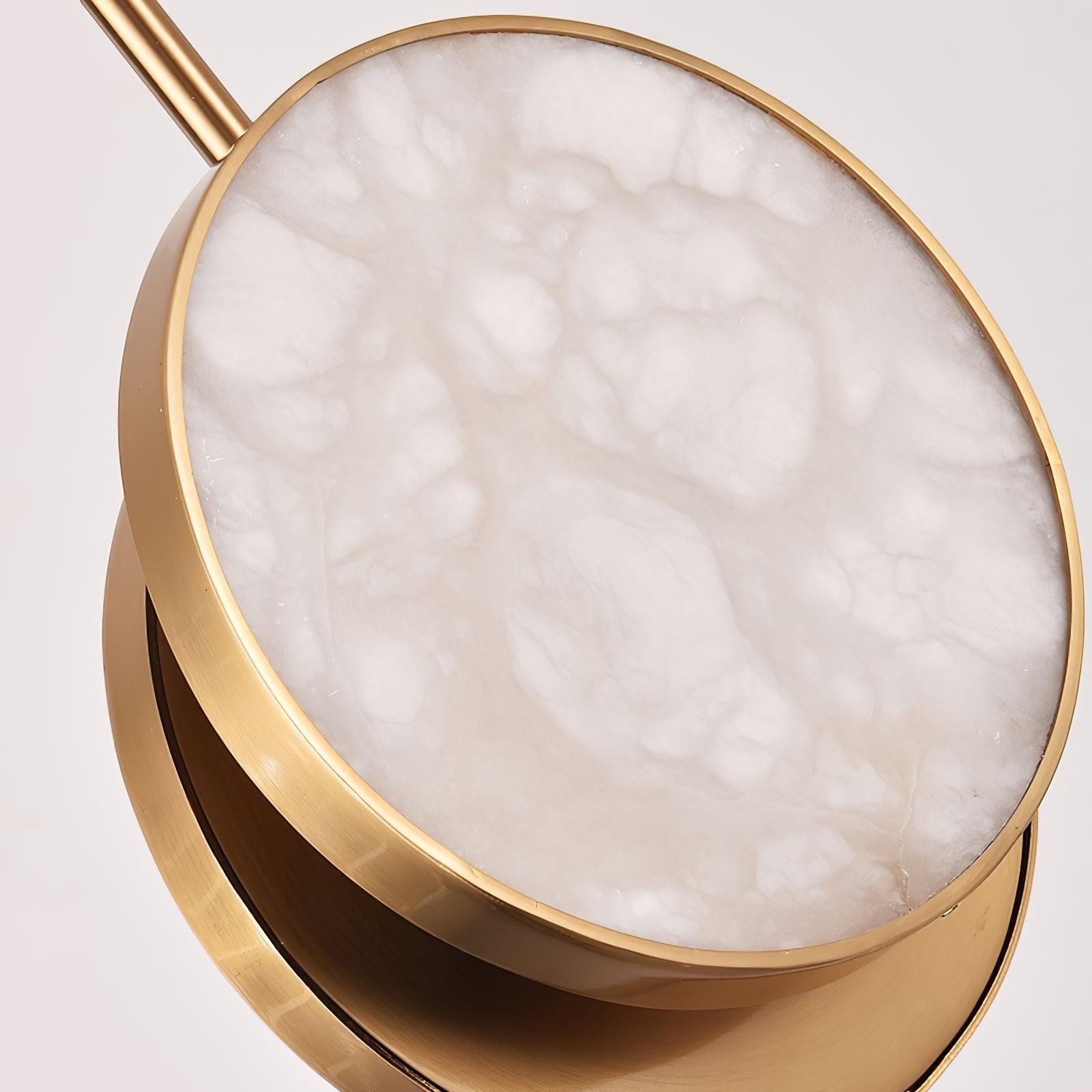 Luxurious Brass & Alabaster Moonshade Pendant Light – 8.7" Diameter