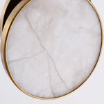 Luxurious Brass & Alabaster Moonshade Pendant Light – 8.7" Diameter