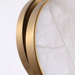 Luxurious Brass & Alabaster Moonshade Pendant Light – 8.7" Diameter