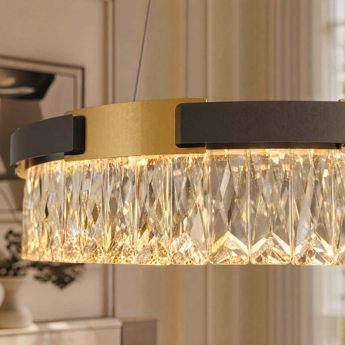 Mughetto Crystal Rectangular Chandelier