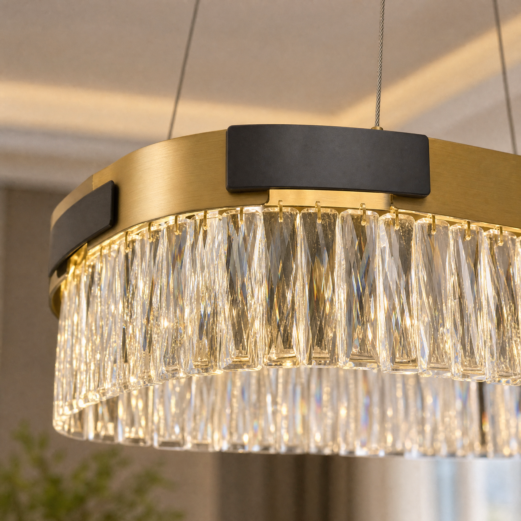 Mughetto Crystal Rectangular Chandelier