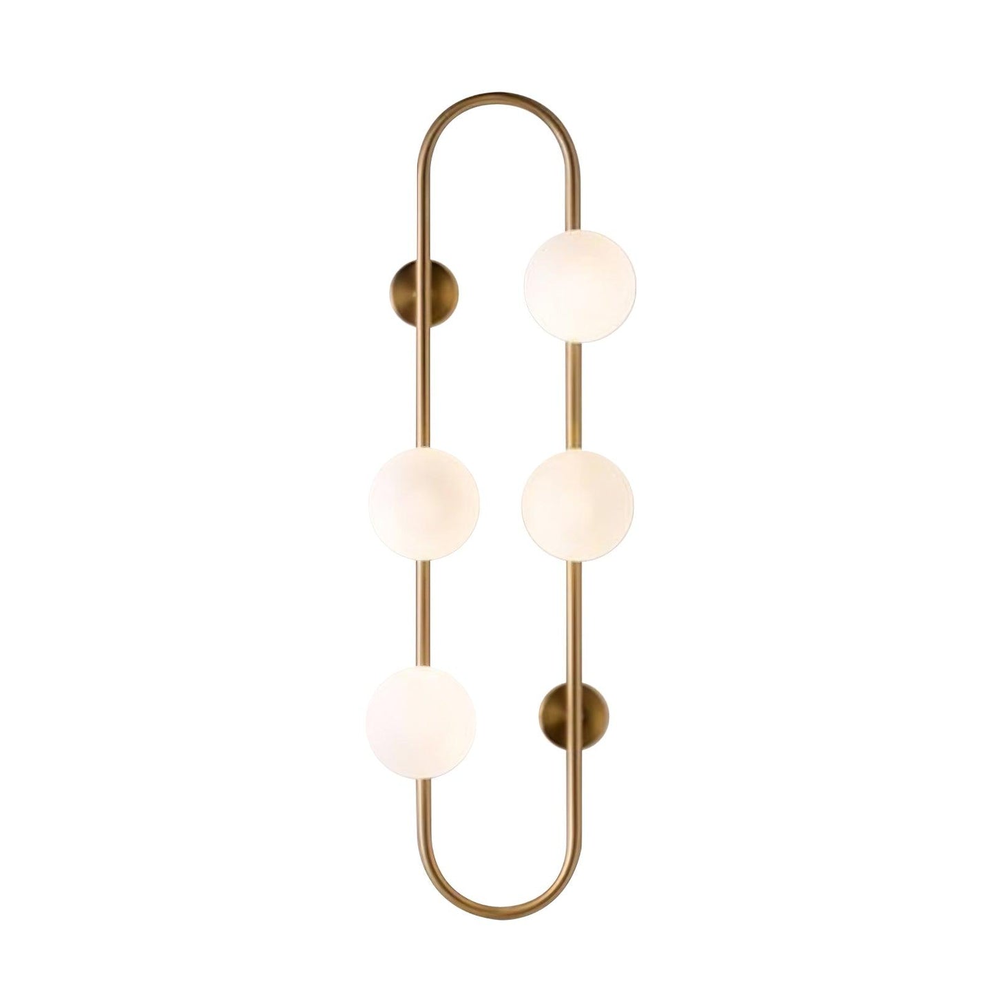 Buch Multi-Bulb Gold & Black Wall Lamp with Glass Shades