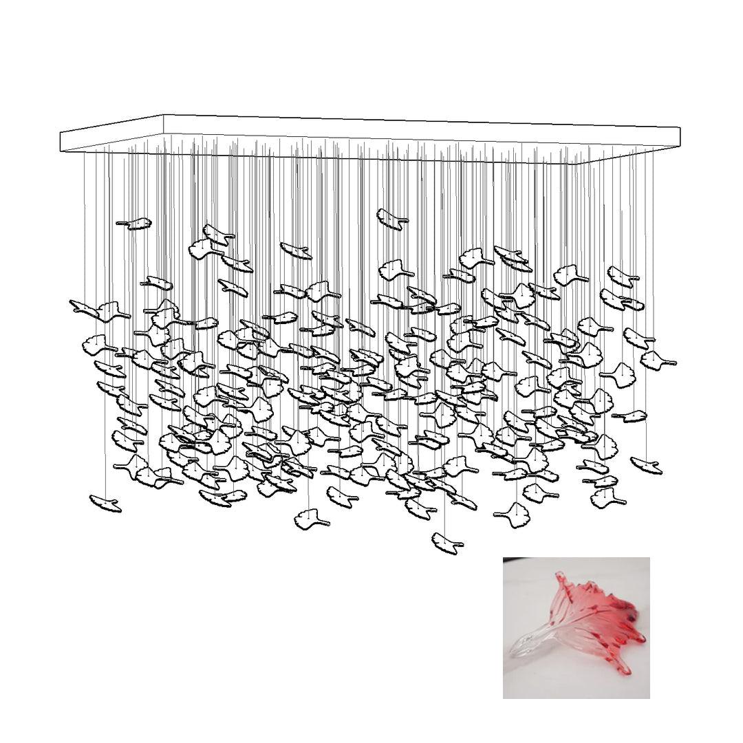 Multicolor Crystal Maple Leaf Chandelier - YIOSI