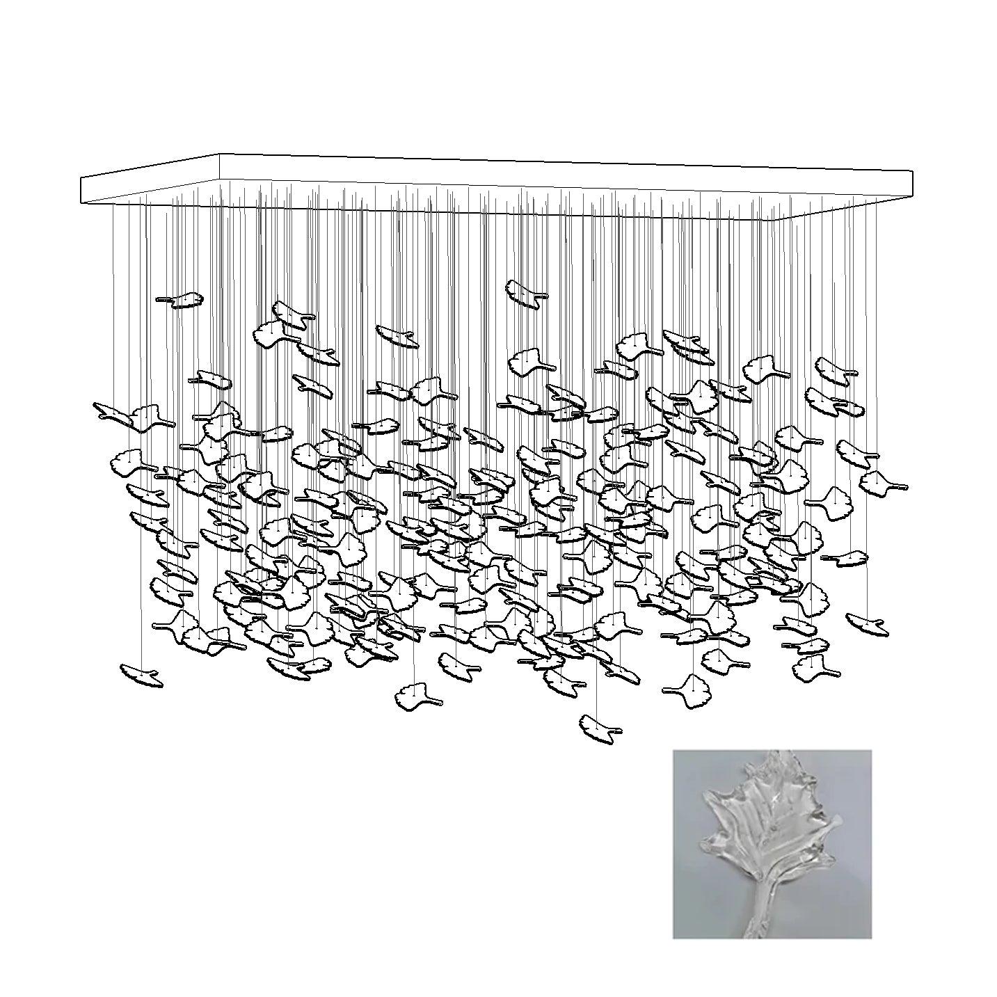 Multicolor Crystal Maple Leaf Chandelier - YIOSI
