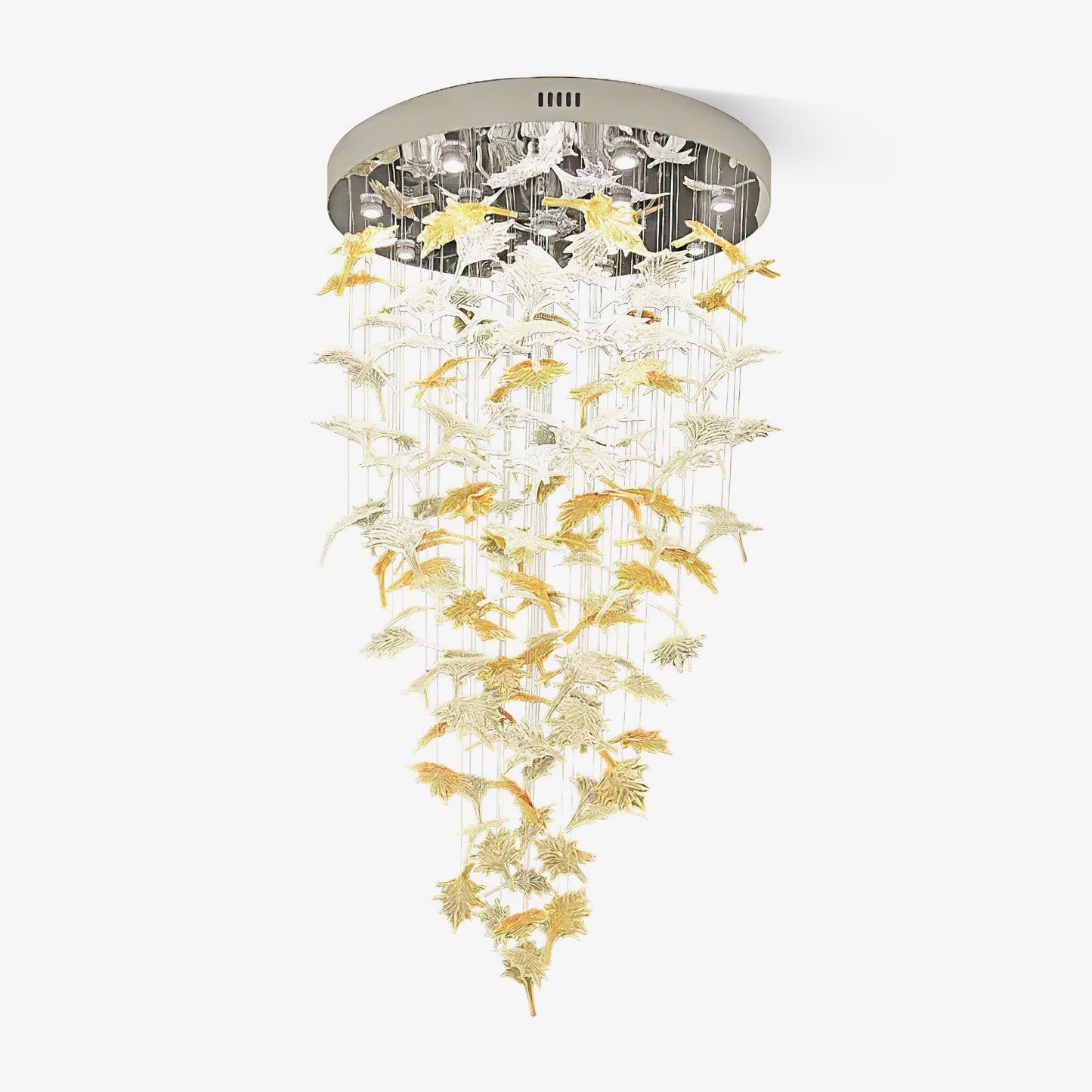 Multicolor Crystal Maple Leaf Chandelier - YIOSI