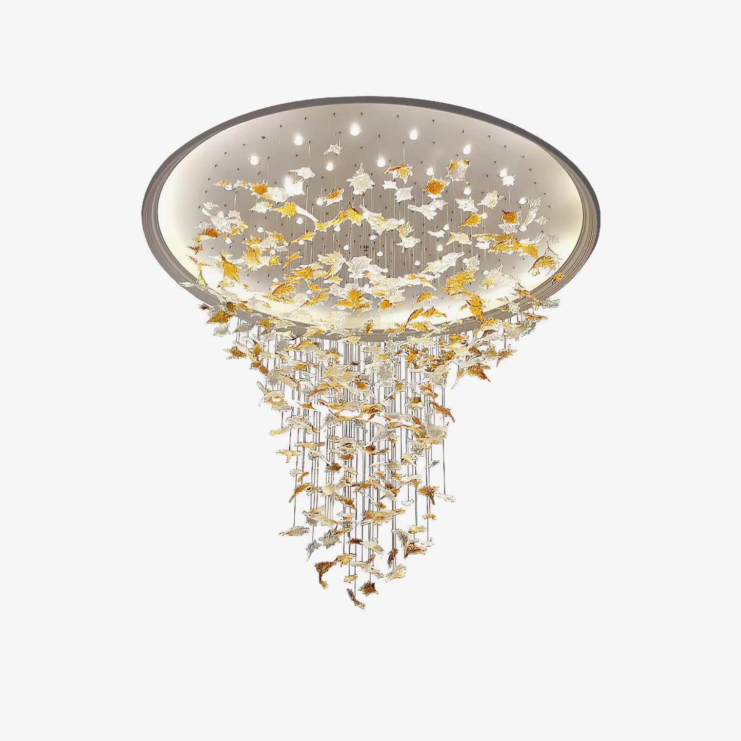 Multicolor Crystal Maple Leaf Chandelier - YIOSI
