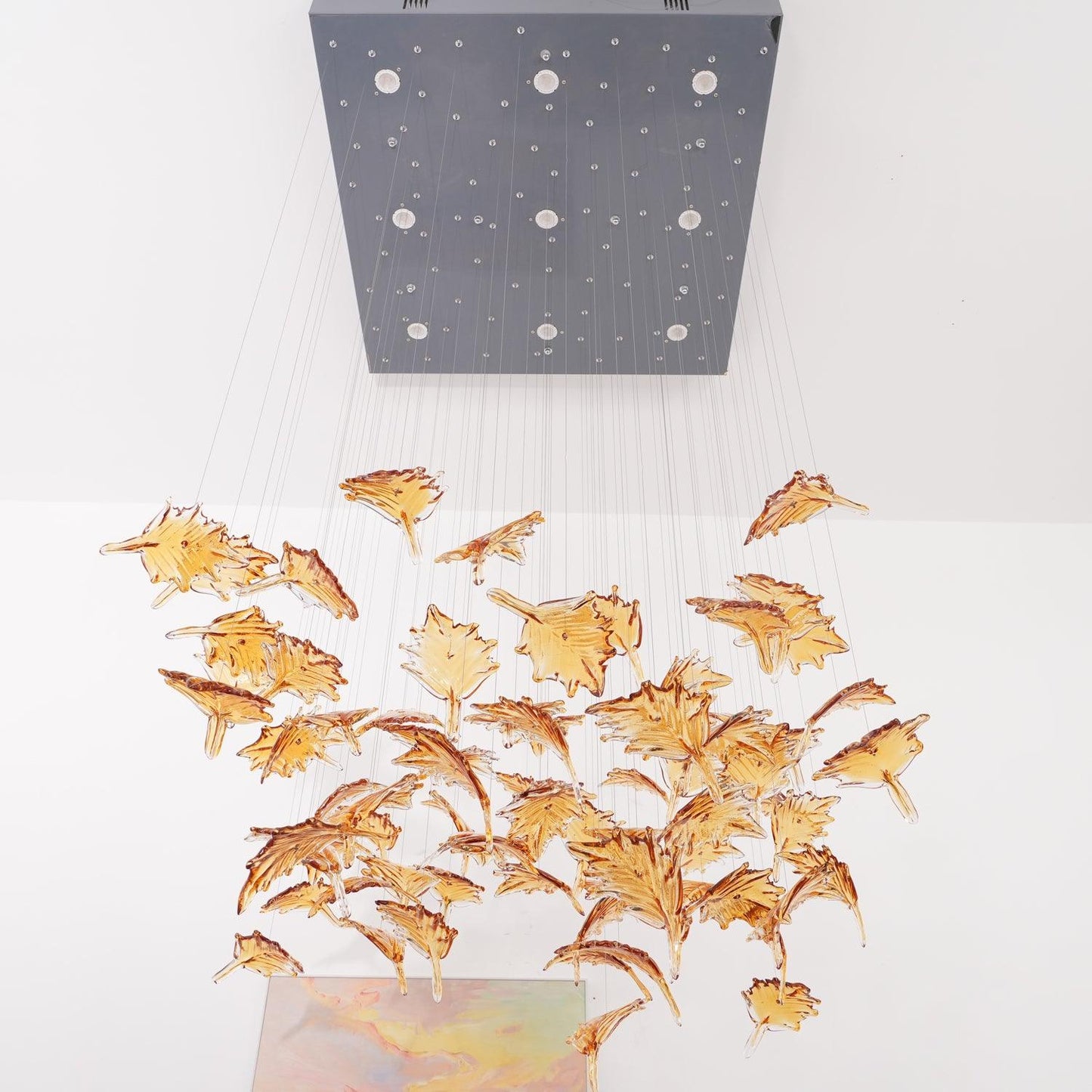 Multicolor Crystal Maple Leaf Chandelier - YIOSI