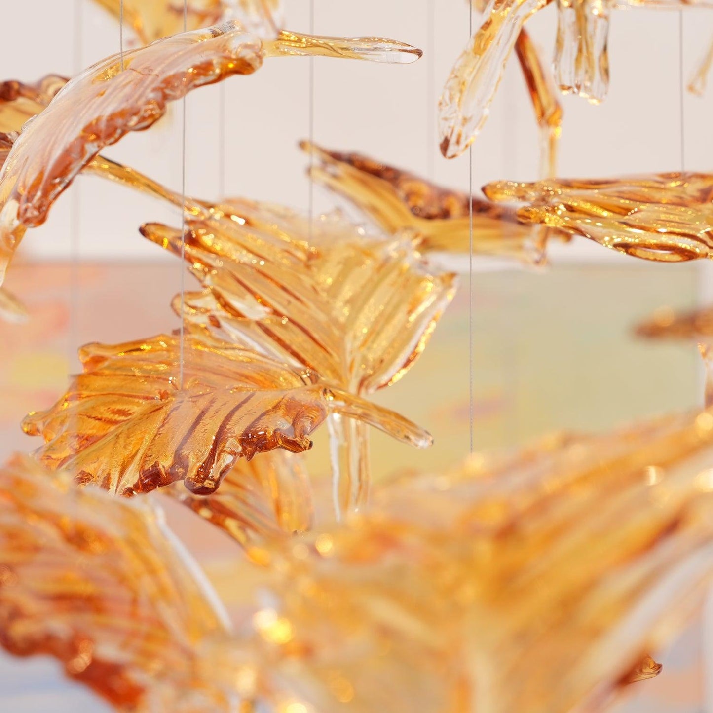 Multicolor Crystal Maple Leaf Chandelier - YIOSI