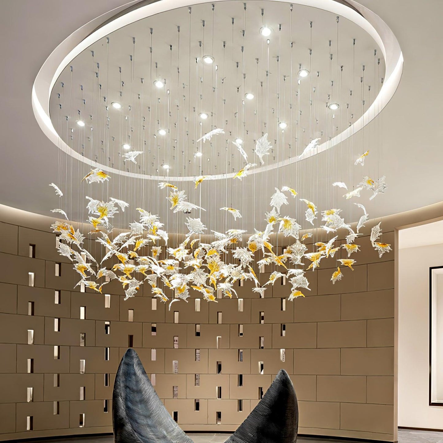 Multicolor Crystal Maple Leaf Chandelier - YIOSI