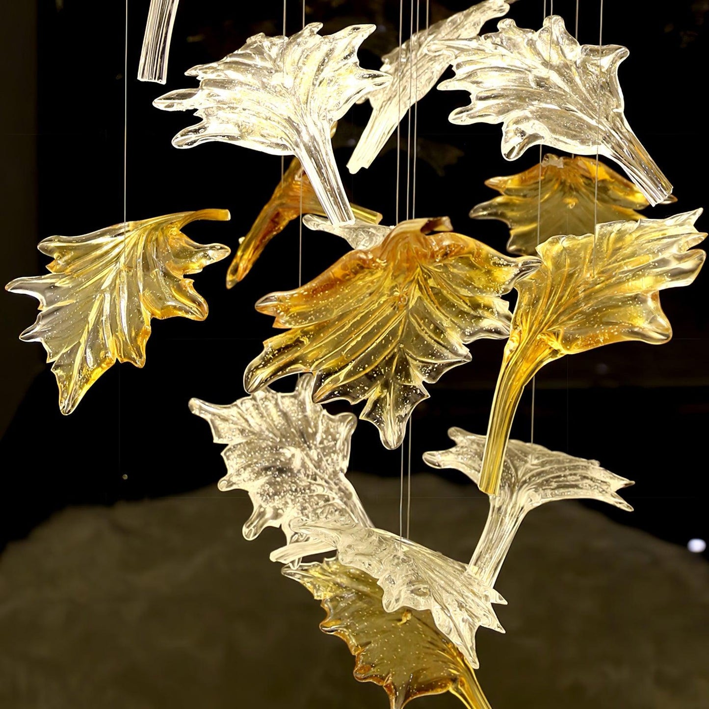 Multicolor Crystal Maple Leaf Chandelier - YIOSI