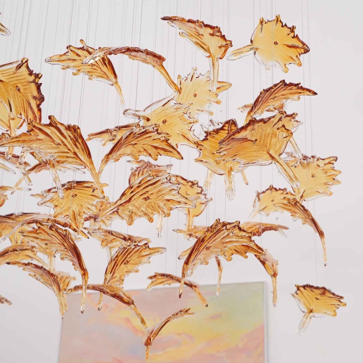 Multicolor Crystal Maple Leaf Chandelier - YIOSI