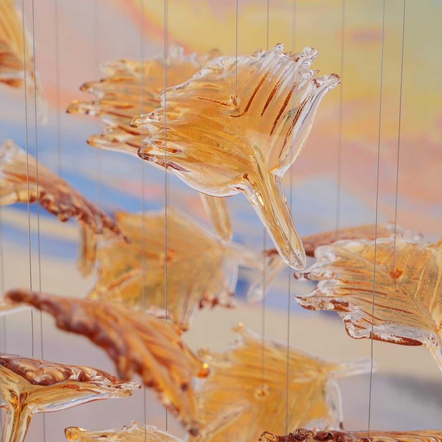 Multicolor Crystal Maple Leaf Chandelier - YIOSI