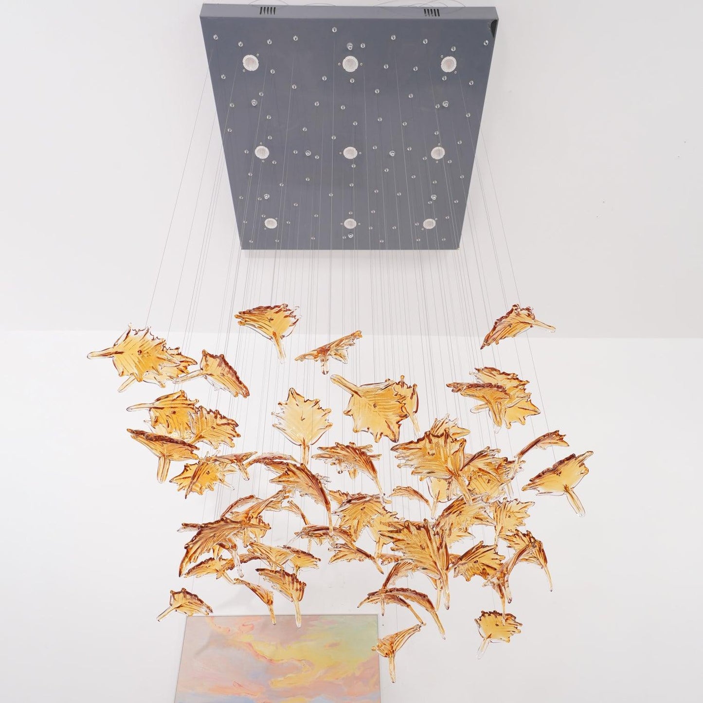 Multicolor Crystal Maple Leaf Chandelier - YIOSI