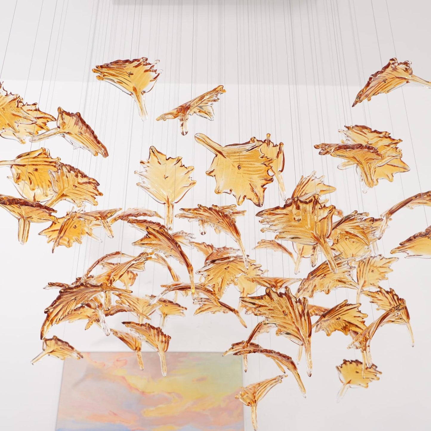 Multicolor Crystal Maple Leaf Chandelier - YIOSI