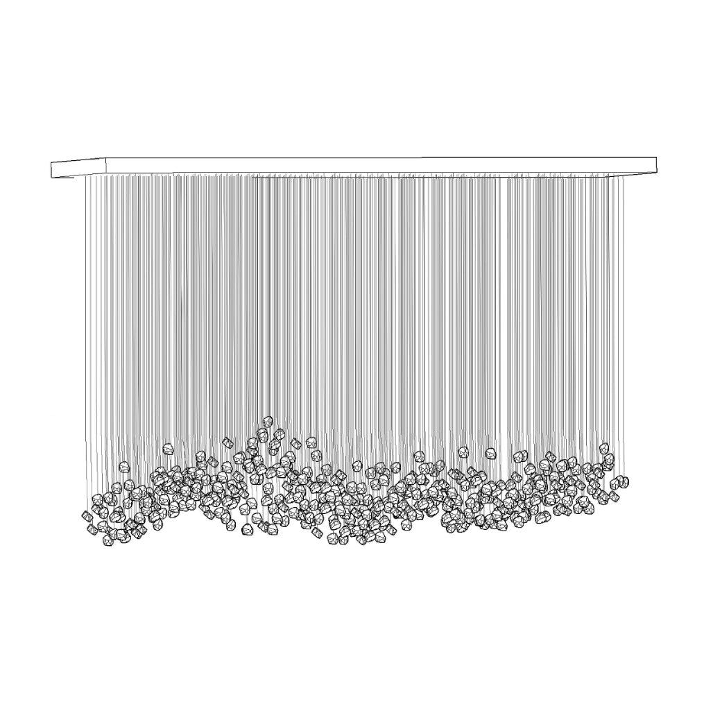 Multicolor Crystal Stone Chandelier - YIOSI